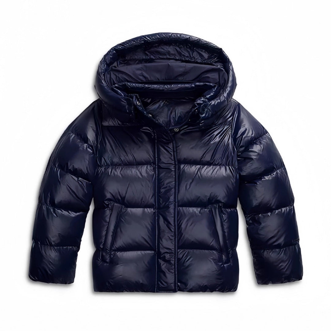 Padded women's hoodie in modern style