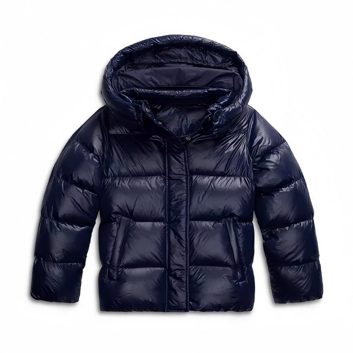 Padded women's hoodie in modern style
