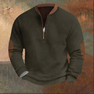 Men's sweatshirt with zipper and 3D print