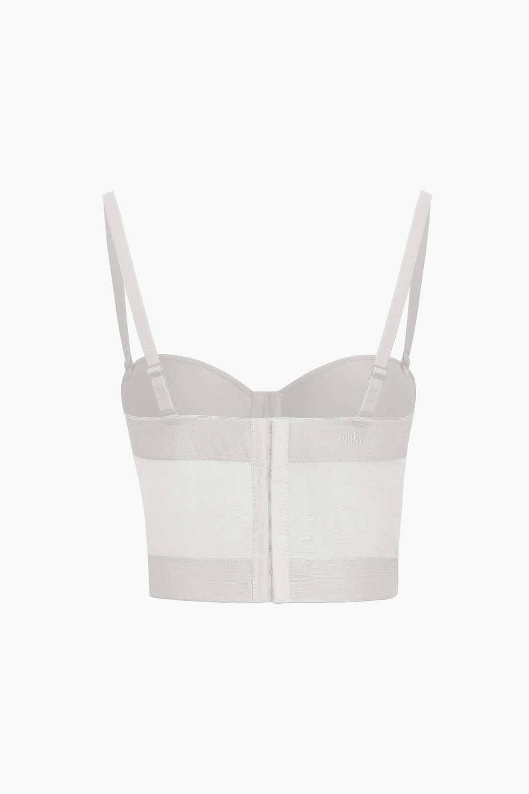 Bustier top made of mesh fabric with underwire