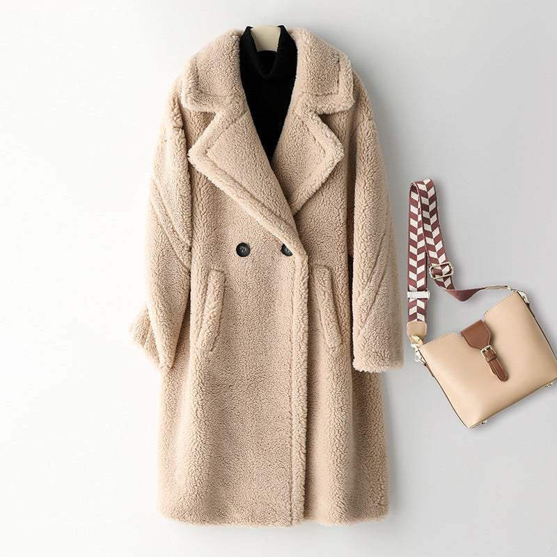 Women’s Teddy Coat with Hood, Mid-Length