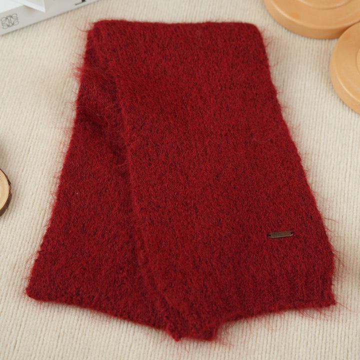 Knitted scarf made of alpaca wool blend, 150x20 cm