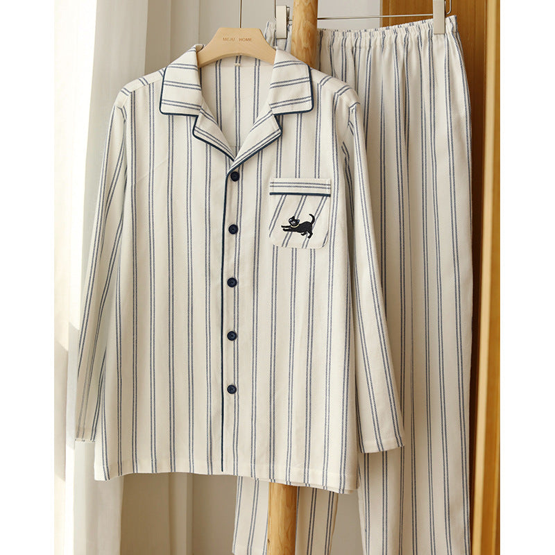 Partner Pajama made of cotton flannel with embroidery