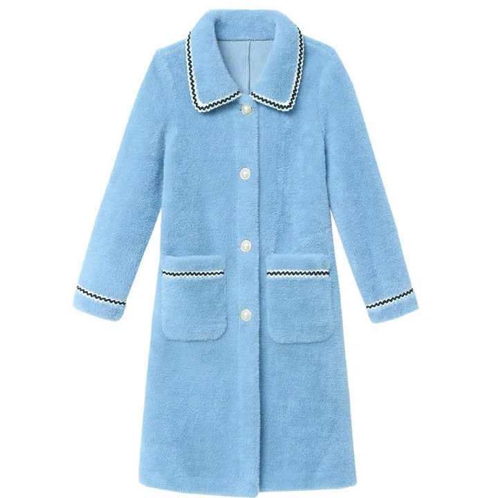 Long lamb fleece coat, windproof, loose fit