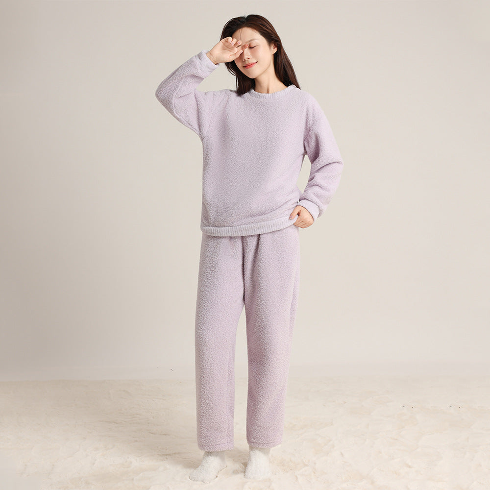Cozy lounge set for couples, round neck