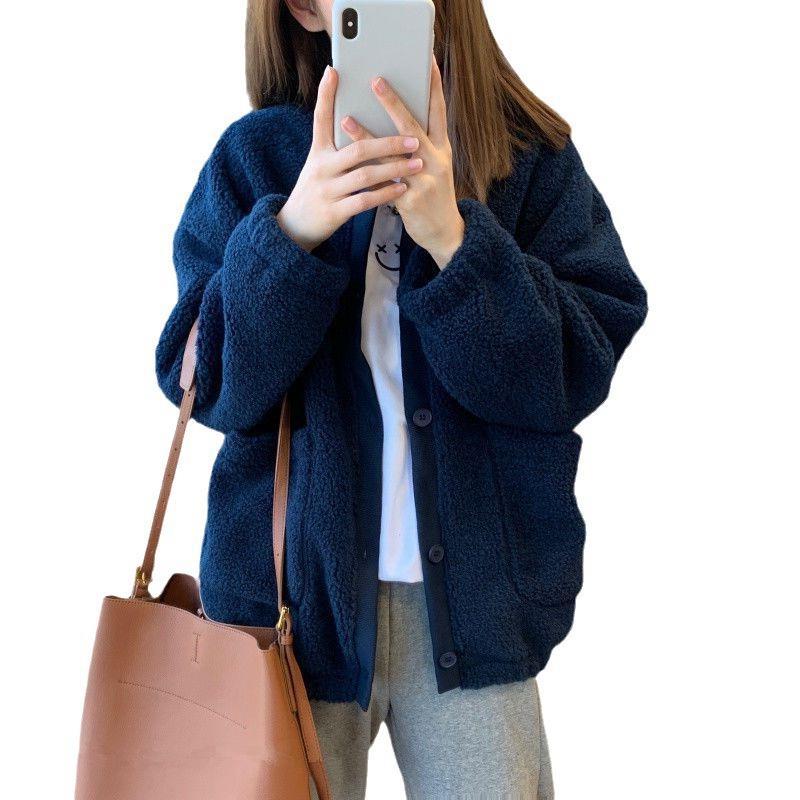 Warm Teddy fleece Jacket in Baseball Style