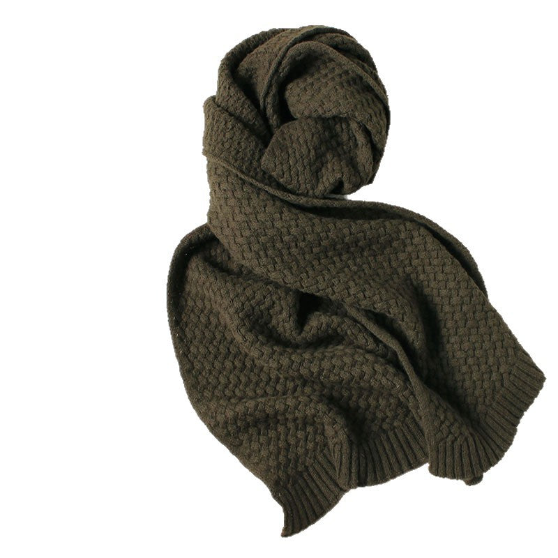 Knitted scarf made of pure merino wool, 185 cm