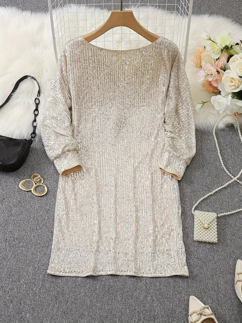 Mune | Party dress with sequins and contrast