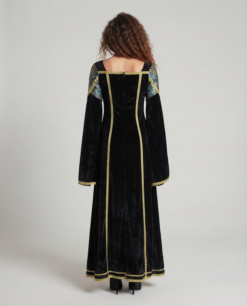 Women Elegant Evening Dress with Refined Sleeves Mune Fashion
