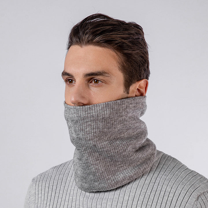 Padded tubular scarf, double-layered, warm