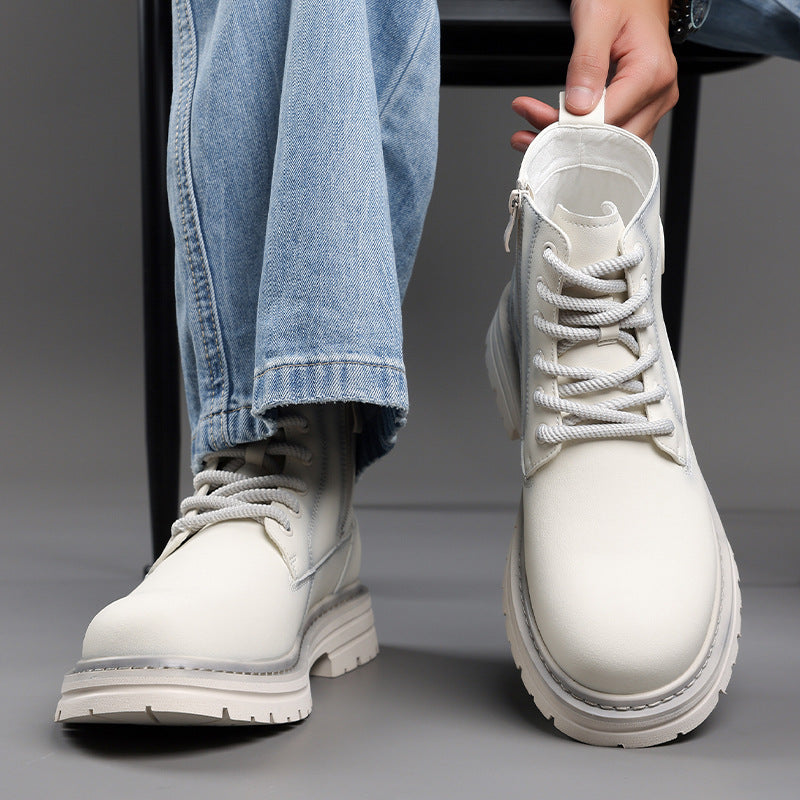 Fashionable men's boots, lined
