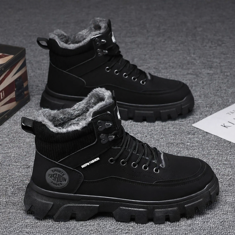Men's Martin boots, lined, waterproof