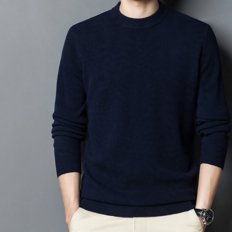 Men's Wool Sweater, Crew Neck, Thick, Plus Sizes
