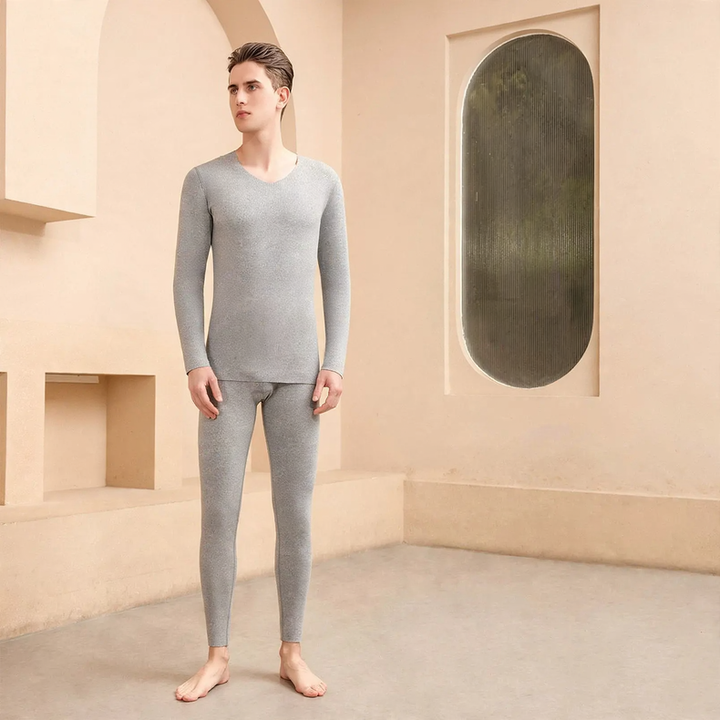 Elastic thermal underwear set with heating function