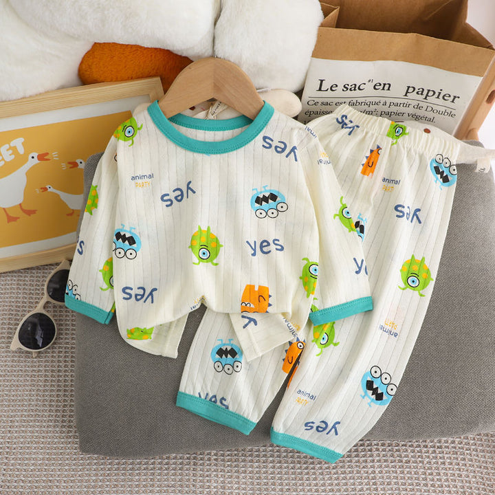 Children's summer pajamas, 100% cotton, 7/8 sleeves