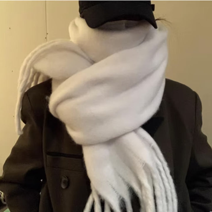 Thick mohair scarf in solid colors, 200 cm