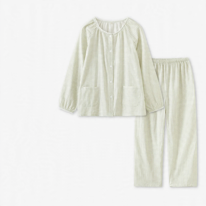 Cotton Pajamas for Couples in Striped Design