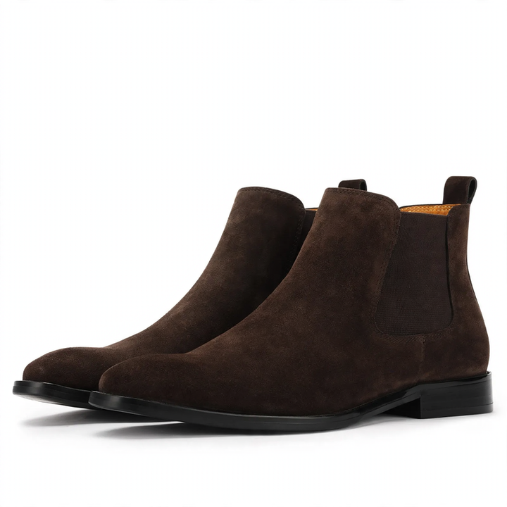 Chelsea boots for men, leather, mid-height shaft