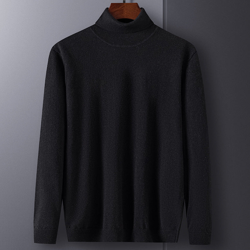 Men's cashmere pullover, turtleneck, fitted cut