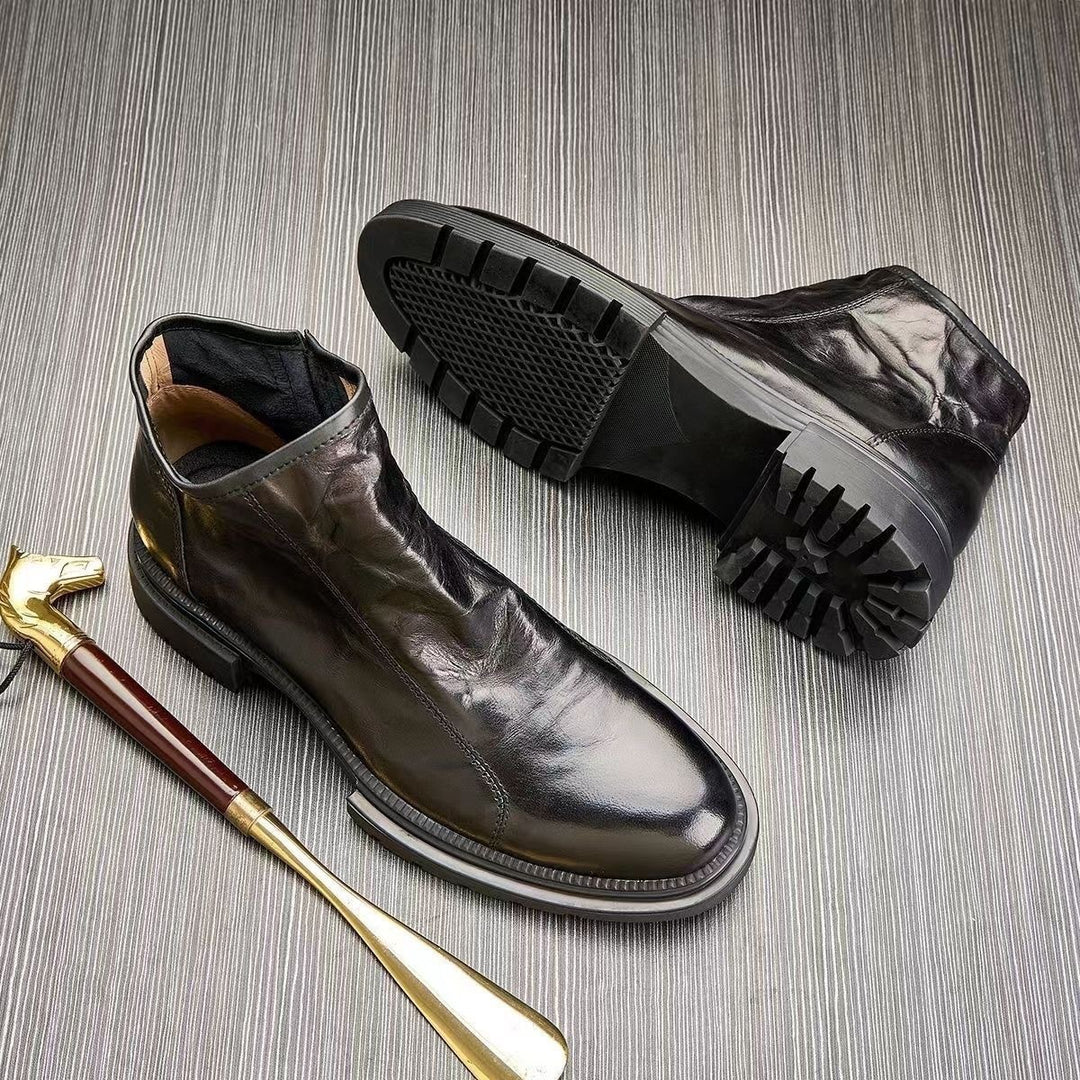 Men's Chelsea boots made of cowhide leather, breathable