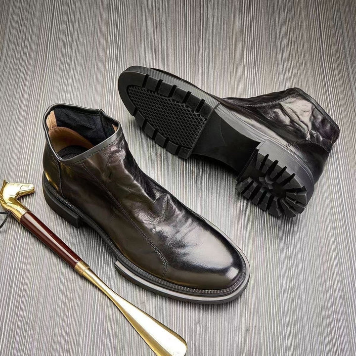 Men's Chelsea boots made of cowhide leather, breathable