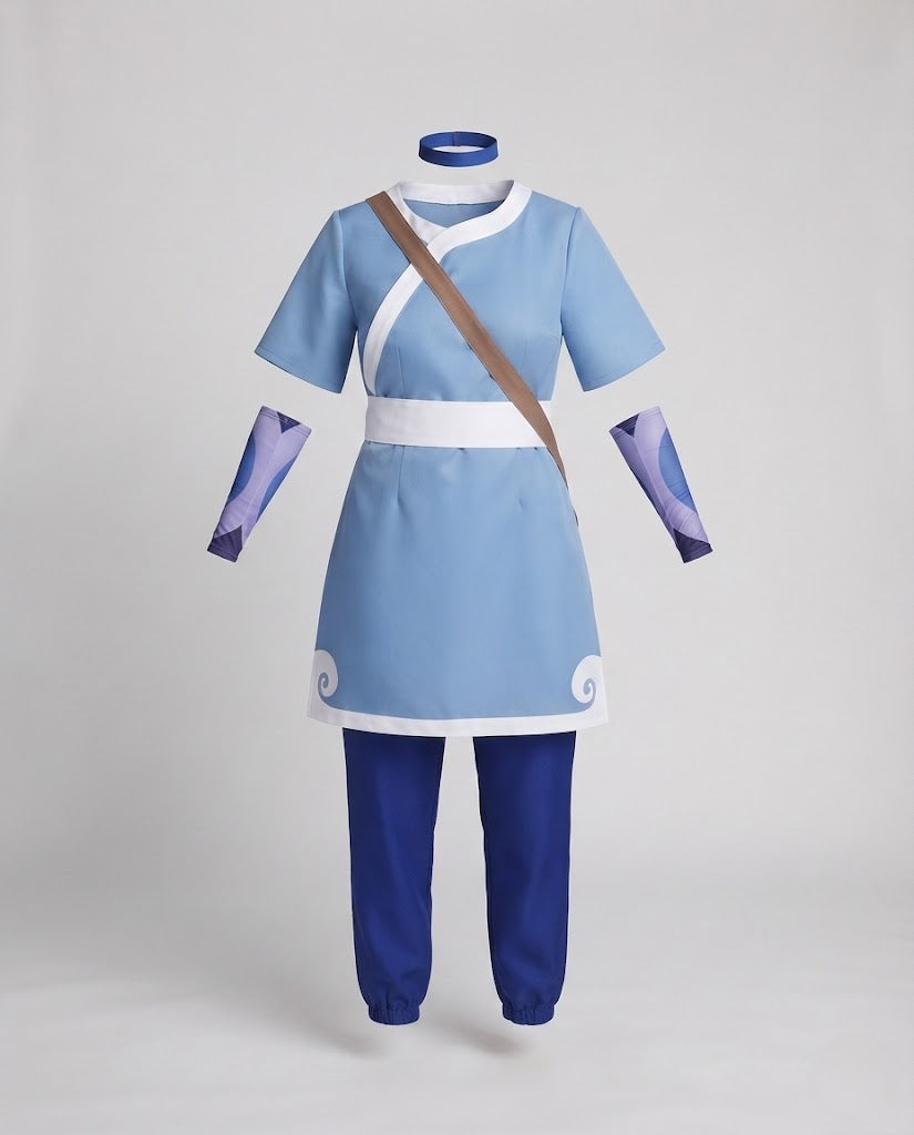Ladies asymmetrical crop top with tie belt and contrasting details Mune Fashion