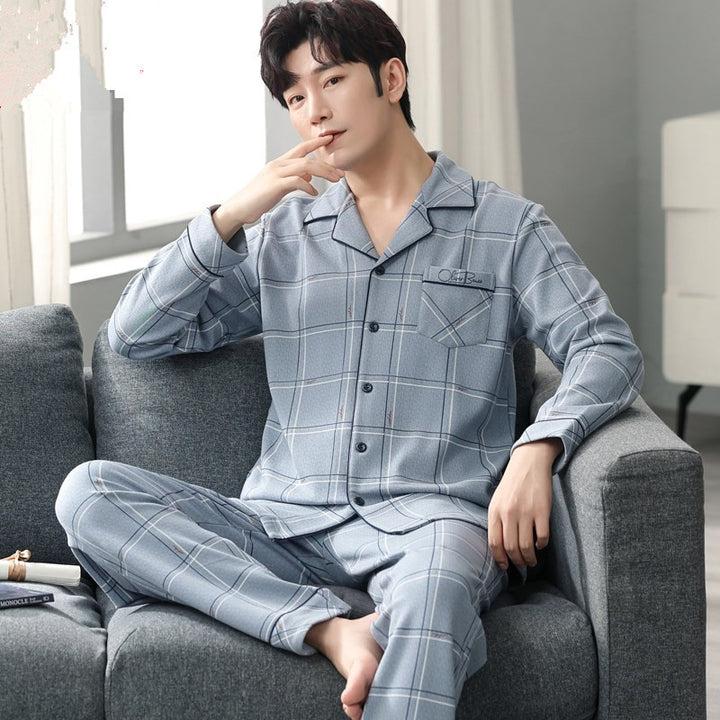 Men's Pajama Set, Cotton, Long Sleeve