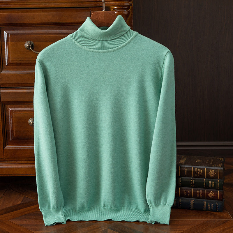 Men's sweater, turtleneck, solid color, casual