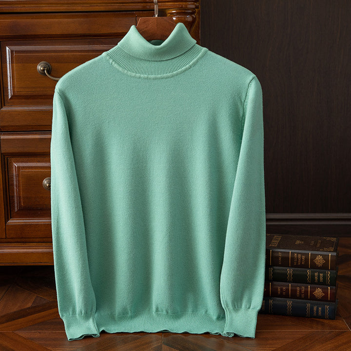 Men's sweater, turtleneck, solid color, casual