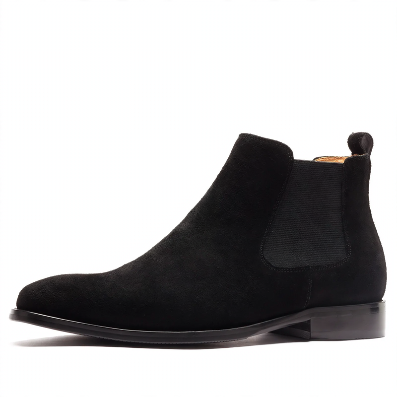 Chelsea boots for men, leather, mid-height shaft