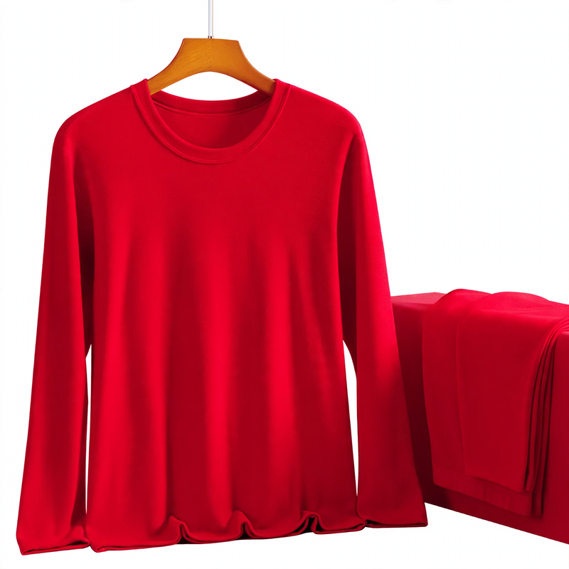 Thermal underwear set for women and men, round neck