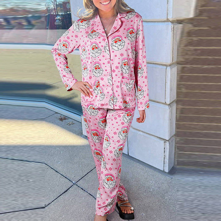Women's Pajama Set, Christmas Theme, Long Sleeve