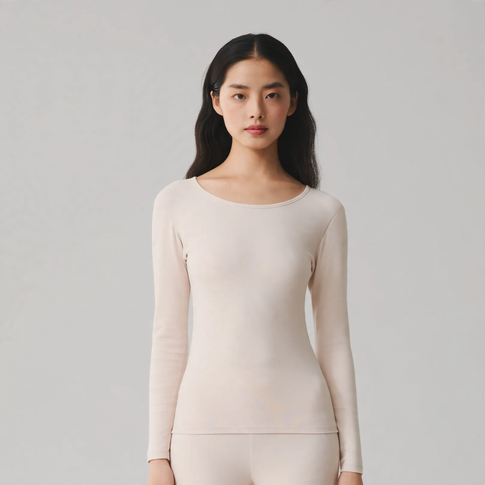 Women’s thermal underwear set, 280g cotton, brushed
