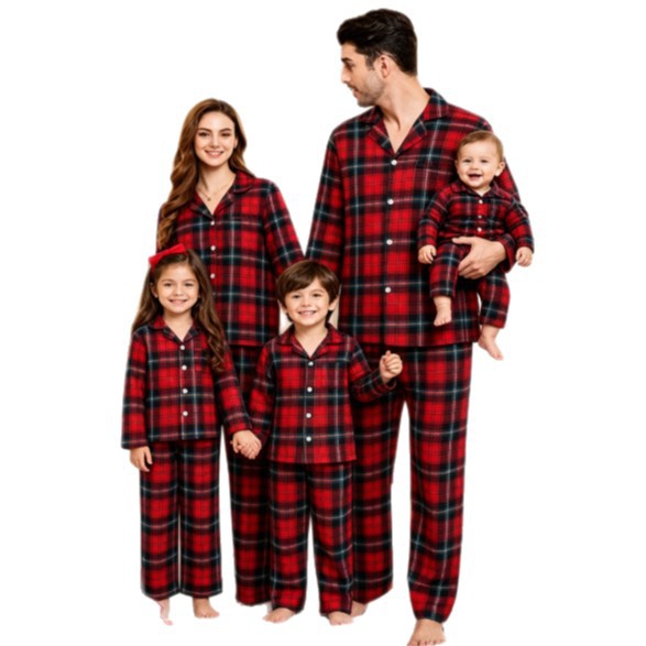 Family Pajama Set, plaid, Long sleeve, 2631