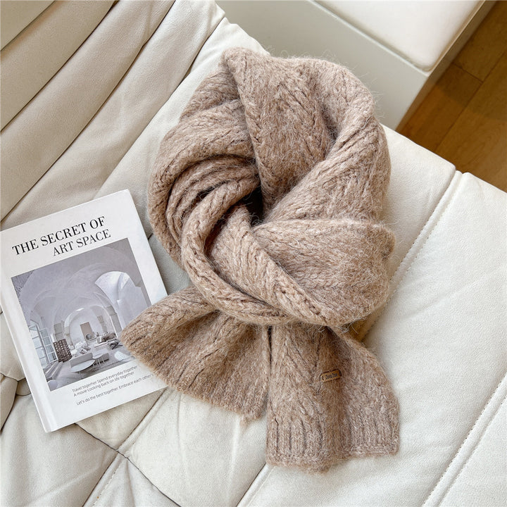 Alpaca wool blend knitted scarf