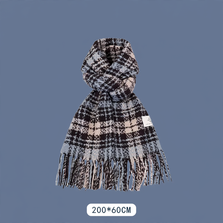 Fashionable scarf in small blue, various designs