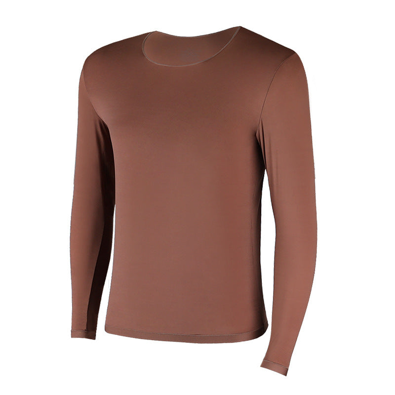 Thin thermal underwear set for men, round neck