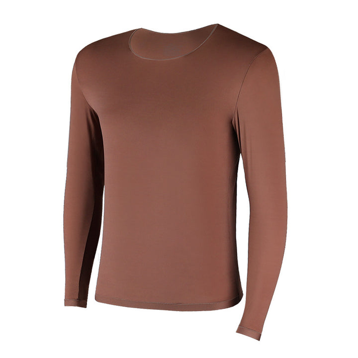 Thin thermal underwear set for men, round neck