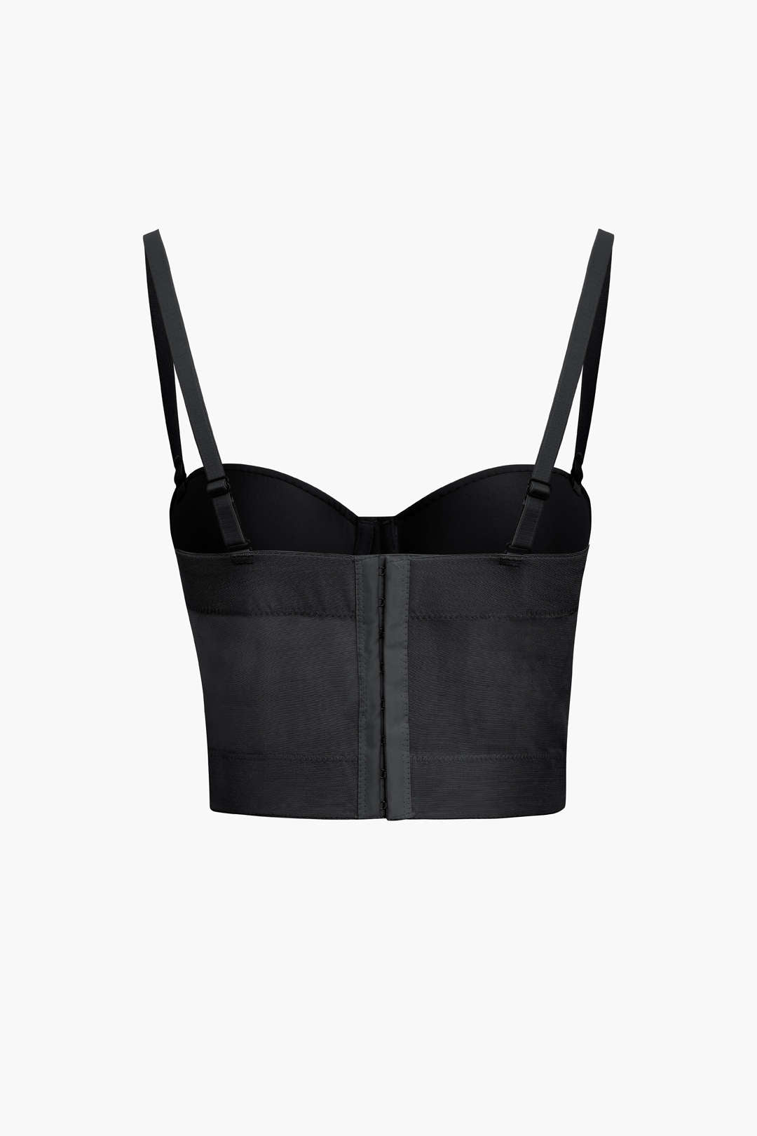 Bustier top made of mesh fabric with underwire