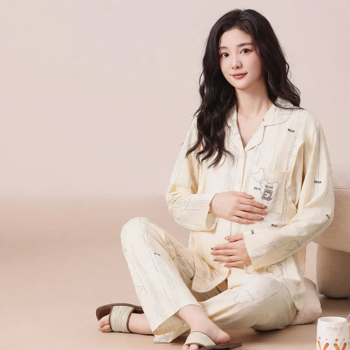 Maternity and nursing house suit, cotton, various designs