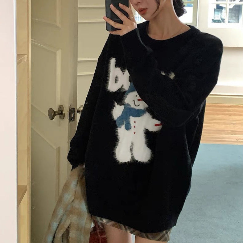 Casual women's knit sweater in a relaxed style