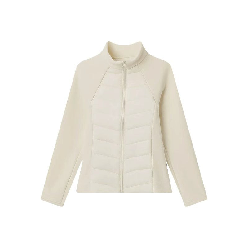 Women's quilted jacket with stand-up collar and graphene inner lining