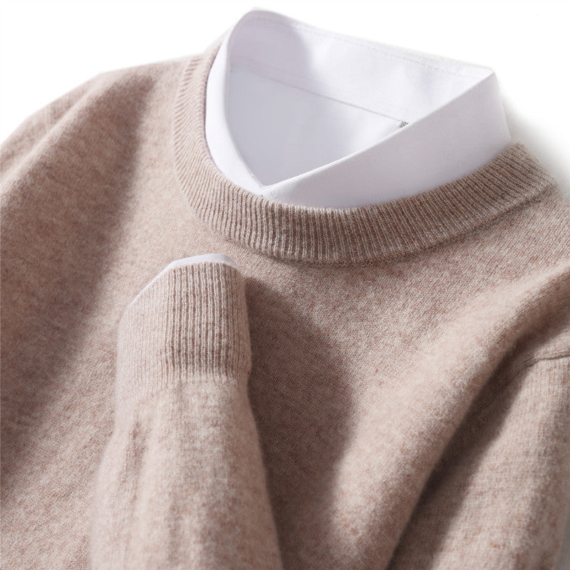 Men's pullover, round neck, loose fit