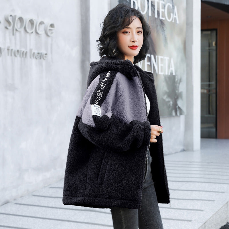 Lamb fleece coat, padded, YQ8529