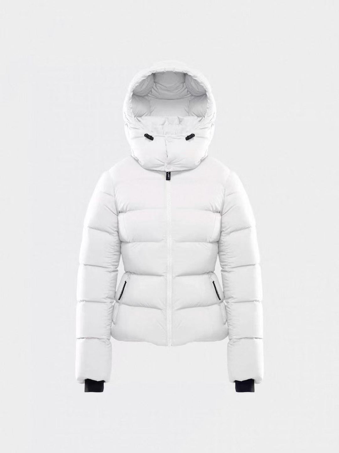 Women’s down jacket with hood and white goose down filling