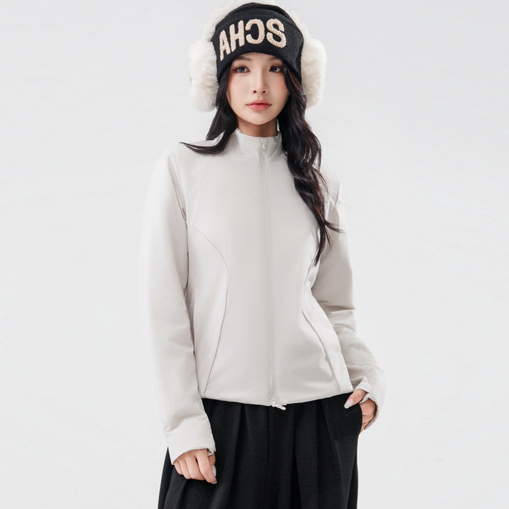Lightweight unisex quilted jacket with wool filling