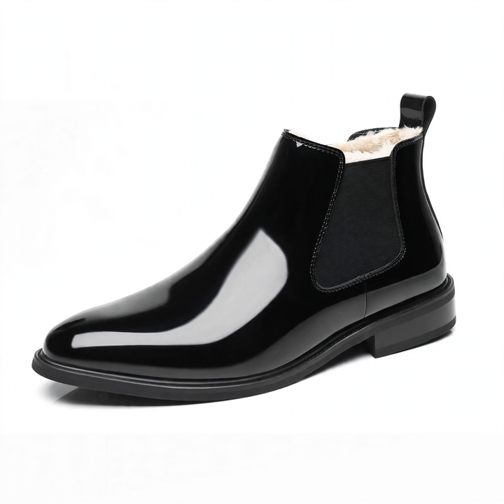 Men's leather Chelsea boots with optional elevation