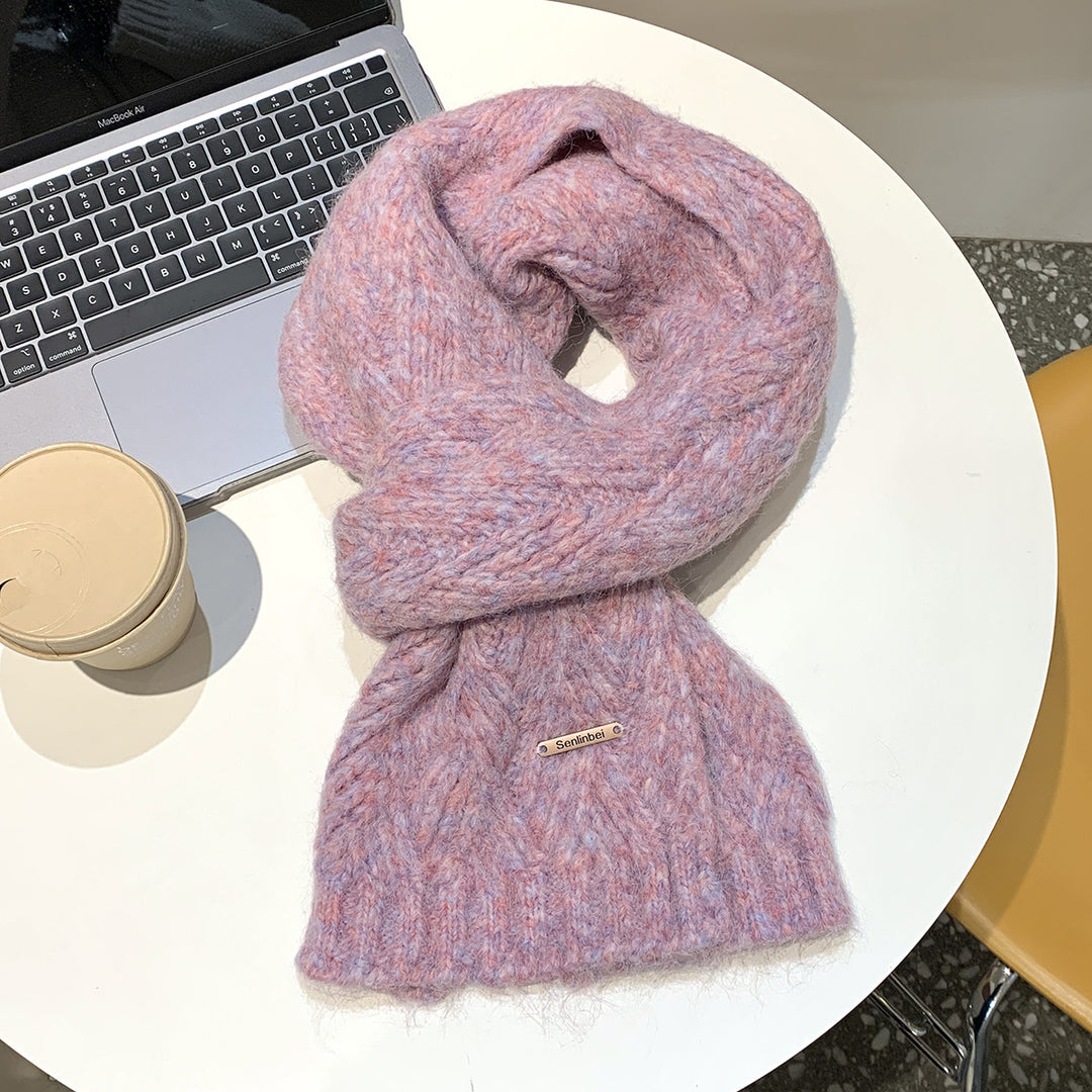 Alpaca wool blended scarf, 24x165cm