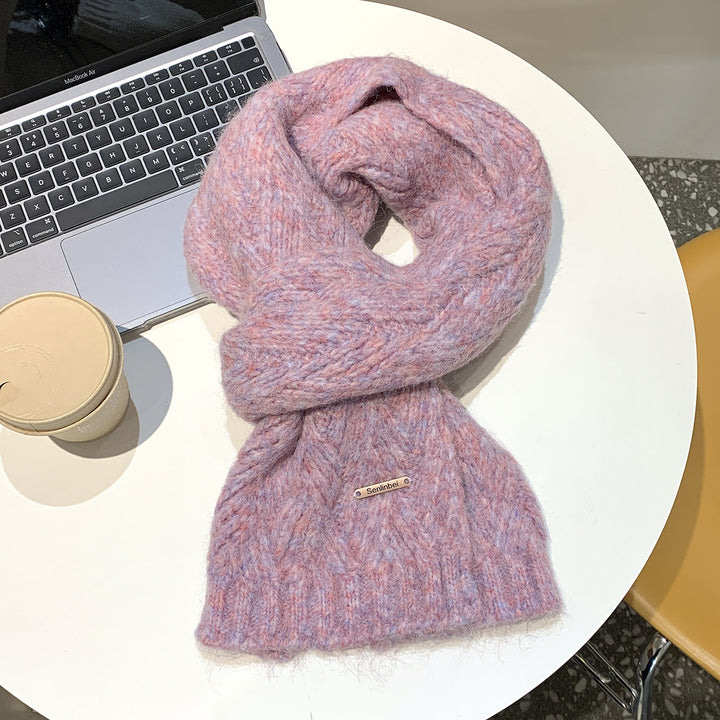 Alpaca wool blended scarf, 24x165cm