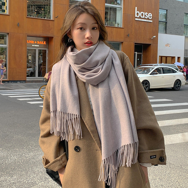 Winter scarf in cashmere look, 200x70 cm